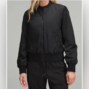 Lululemon Non-Stop Reversible Women's Black Bomber Jacket- size 6